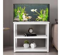 Supporto Per Acquario Con Mobile Contenitore, Supporto Per Terrario Da 70 Cm, Telaio In Acciaio Smaltato A Fuoco Ad Alta Resistenza, Adatto Per Soggiorni E Camere Da Letto(White,60x30cm/23.6x11.8in)