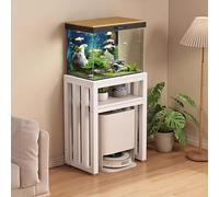 Supporto Per Acquario Impermeabile Ed Ecologico, Base Rinforzata A Doppio Polo, Cuscinetti Antiscivolo Regolabili, Adatto Per Soggiorni, Studi E Uffici(White,15.7x15.7in)