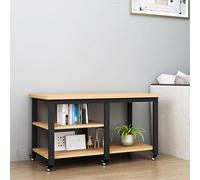 Supporto per Acquario per Rettili Con Ruote Supporto per Acquario per Pesci Spazio Archiviazione Aperto Supporta Fino a 250 Kg/550 Libbre Adatto per Soggiorni Light Walnut + Black 80x40cm/31.5x15.7in