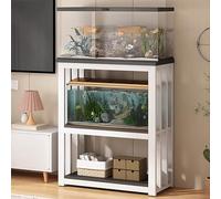 Supporto per Acquario, Supporto Resistente per Acquario da 30/20/10 galloni, Mobile da Pavimento Alto 100 cm per Acquario di Tartarughe/rettili, Supporto Bianco per Allevamento (LxPxA: 23,6X