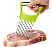 Supporto Per Affettare Cipolle - Acciaio Inossidabile Antiscivolo,Strumento Taglia Cipolle,Per Pomodori, Bistecca, Verdure, Frutta, Picnic, Casa, Ristorante E Camping