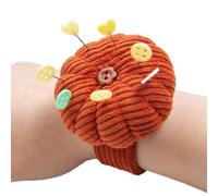 Supporto per aghi da polso, 6,5 cm, a forma di , meraviglioso regalo, cuscino per spilli ad anello, cuscino per aghi da cucito, con elastico regolabile, adatto a tutti i polsi