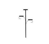 Supporto per alberi di Natale a tre livelli in nero per - Supporto vintage in stile candelabro in metallo per interni/esterni, decorazione per le vacanze adatta alla maggior parte dei top (60 cm/90 cm