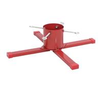 Supporto per albero di Natale rosso con serbatoio dell'acqua da 1,3 l, metallo e plastica, 61 x 61 x 15,5 cm, per albero di Natale abete rosso fino a 2,6 m, stabile supporto per albero di Natale con