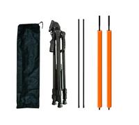 Supporto per allenamento swing da golf, bastoncini di allineamento regolabili a 360 gradi, supporto per smartphone, treppiede, attrezzatura per pratica per esterni, interni, campo guida, cortile, casa