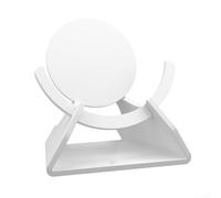 Supporto per altoparlante, 11,40 x 10,80 x 8,10 cm, piedistallo da tavolo in acrilico, per Google Nest-mini, base di archiviazione per altoparlanti (bianco)