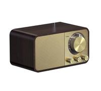 Supporto per Altoparlante Bluetooth Vintage in Legno Riproduzione di Piccole Schede di Memoria, Altoparlanti Doppi Radio con Altoparlante in Legno per Fan retrò (Modello d'epoca)