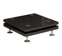 Supporto per altoparlante con base di isolamento subwoofer e rotelle universali, per casa, ufficio, cinema e sale da concerto, 2 piani