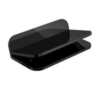 Supporto per altoparlante da tavolo in acrilico, 12 cm, con cuscinetti anti-vibrazione e inclinazione di 5°, compatibile con altoparlanti Bose/JBL/Marshall PC, trasparente (Is Black)