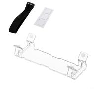 Supporto per altoparlante in acrilico per auto e scrivania, con cuscinetti antiscivolo, cinghia regolabile, adatto per altoparlanti wireless JBL Flip 6, 5, 4, vestibilità sicura (trasparente)