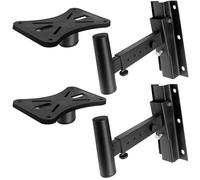 Supporto per altoparlante Pyle con perno in acciaio massiccio con rotazione inclinata 90-30, utilizzabile come supporto di sicurezza, universale,