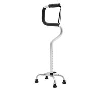 Supporto per alzarsi con impugnatura ergonomica, per anziani, bastone da passeggio regolabile, altezza regolabile 78 - 95,9 cm, portata massima 136 kg, per persone con problemi di mobilità (argento)