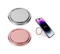 Supporto per anello da 2 pezzi, supporto per telefono universale, rotazione a 360°, piegatura a 180°, supporto per anello per telefono, adatto a vari modelli di telefoni (oro rosa, argento)