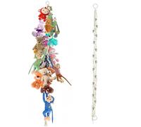 Supporto per Animali di Peluche da Appendere Porta Verticale Catena Portaoggetti per Peluche Con 20 Clip in Metallo per Appendere,Calzini,Guanti,ecc
