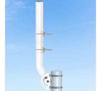 Supporto per antenna, 23,6", universale, fissaggio a parete J per Starlink, Outdoor Access Point AP CPE, antenna TV, WiFi Extender, stazione meteo, ponte senza fili, prolunga tubo e sinistro
