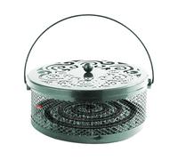 Supporto Per Antizanzare - Bruciatore a Metallico con Coperchio - Portatile Ignifugo Decorazione per la Casa da Esterno Giardino Campeggio