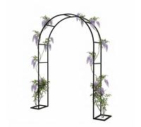 Supporto per arco da giardino con base per rose, 1,2 m, 1,4 m, 1,8 m, 2 m, traliccio in metallo per archi per piante da esterno, telaio ad arco in acciaio per cerimonie nuziali, compleanni e addio al