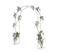 Supporto per arco da giardino con base per rose, 1,2 m, 1,4 m, 1,8 m, 2 m, traliccio in metallo per archi per piante da esterno, telaio ad arco in acciaio per cerimonie nuziali, compleanni e addio al