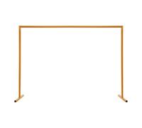 Supporto per arco di nozze con basi, facile da montare, 6,6 x 4,9 piedi, quadrato giardino arco in metallo, per matrimoni, feste, eventi, decorazione (giallo)