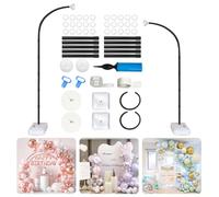 Supporto per arco per palloncini regolabile da 8 a 6 piedi, con base, set di arco flessibile con supporto per compleanno, matrimonio (nero)