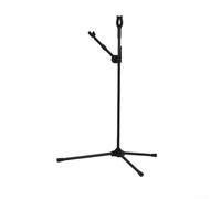 Supporto per arco ricurvo in fibra di vetro, supporto regolabile per treppiede con supporto per asta di equilibrio, portatile a forma di U pieghevole per supporto e conservazione stabili (nero)