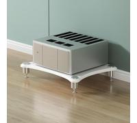 Supporto per armadio stereo multimediale a 1/2/3/4 ripiani AV Media Stand angolare, supporto per console in legno, supporto per giradischi, torre hi-fi, scaffali per intrattenimento, stereo Rec