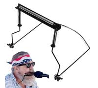 Supporto per armonica a 10 fori, supporto regolabile in metallo per armonica a 10 fori, supporto per il collo, antigraffio, accessorio professionale per il collo per organo a bocca