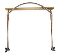 Supporto per armonica a 24 fori, staffa regolabile per il collo dell’armonica, supporto leggero in metallo per armonica con comodo cuscinetto in gomma per il collo, per esecutori (Oro 24 buchi)