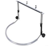 Supporto per armonica, regolabile, compatibile con la maggior parte delle armoniche di dimensioni con comoda cornice in gomma (argento)