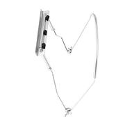 Supporto per armonica, regolabile, professionale, colore argento, per 10 fori