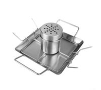 Supporto per arrosto di pollo in acciaio inossidabile per barbecue all'aperto con design ergonomico e struttura di risparmio di manodopera per arrostire il pollame