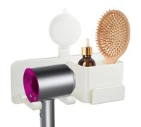 Supporto per asciugacapelli, 22 x 8,5 x 8,2 cm, Organizer in Lega di Alluminio, distanziatore per arricciacapelli, Bagno | per spazzolino da Denti, profumi, pettini, risveglio