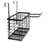 Supporto per asciugacapelli sopra la porta, salvaspazio da bagno, per strumenti per la cura dei capelli, design con fionda in filo di ferro, comoda soluzione per riporre accessori per lo styling dei