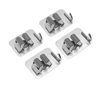 Supporto per Aspirapolvere per Mop in Acciaio Inox 304, Set da 4, Argento, Resistente Agli Alimenti, con Ganci per Riporre Attrezzi e Oggetti Vari, Fondo Stabile, Utilizzabile in