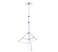 Supporto per Asta IV Portatile, supporto pieghevole per infusione con 4 ganci, supporto per asta per flebo a treppiede regolabile, per assistenza domiciliare, cliniche e viaggi