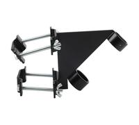 Supporto per asta portabandiera senza trapano per ringhiere del balcone, staffa nera in acciaio inox con 4 punti fissi, adatto per pali di diametro fino a pollici per ponti, camper e recinzioni