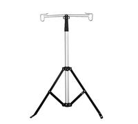 Supporto per Asta portaflebo Pieghevole Portatile, asta portaflebo a treppiede regolabile in altezza, asta portaflebo telescopica da pavimento per cliniche, assistenza domiciliare e viaggi(Silver)