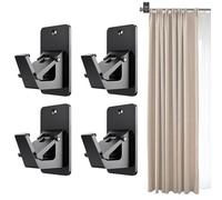 Supporto Per Asta Tende | Portalampada Finestra per Camera da Letto - 4 Pezzi Supporto Asta Tende Per Bagno Lavanderia Cucina Salotto Balcone