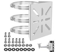 Supporto per asta verticale, 3 passanti, in acciaio inox, adatto per telecamere CCTV, telecamere IP (piccole dimensioni)