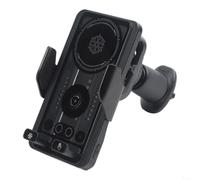 Supporto per auto con sensore magnetico 15W Ricarica rapida | lega di alluminio, resistente al calore, elegante finitura nera, compatta 15x10x6cm, fit