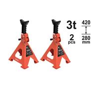 Supporto per auto regolabile - TRIZERATOP - 3000 kg - Set di 2 pezzi - 280-420 mm - Acciaio