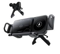 Supporto per auto senza fili Caricabatteria Auto Cellulare Cradle | Dispositivo di ricarica per cellulare pieghevole senza fili a doppia bobina da 15 W per la console centrale del cruscotto