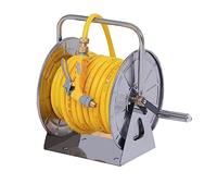 Supporto per avvolgitubo da giardino, con staffa girevole, tubo retrattile e pistola, set completo con tubo dell'acqua da 15 m per un'organizzazione efficiente del giardino