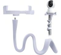 Supporto per baby monitor, compatibile con telecamere per bambini e telefoni cellulari, montaggio da tavolo, regolabile e pieghevole, colore bianco Bianco (staffa + morsetto)Colore unicoABS