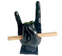 Supporto per bacchette a mano in resina e roccia, decorazione domestica (nero)