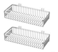 Supporto per bacchette in acciaio inox, cesto per asciugare posate da appendere con gancio laterale per organizzare bacchette e cucchiai (2 x L)