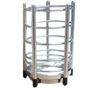 Supporto per bacchette in acciaio inox con design ventilato e vassoio antigoccia rimovibile per organizzazione utensili da cucina, finitura base antiscivolo, stabile conservazione per forchette e