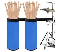 Supporto per bacchette per batteria, set da 2 pezzi, supporto regolabile, accessori per batteria, in nylon per bacchette tamburo (blu)