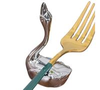 Supporto per bacchette, poggiamestolo da cucina, design a forma di cigno, supporto decorativo per cucina, lavello, preparazione pasti, dormitorio, lezioni di cucina, spatola, picnic