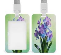 Supporto per badge identificativo narciso a colori Supporto verticale per carte d'identità in plastica trasparente Titolari di etichette per badge nome porta badge porta badge impermeabile porta carte